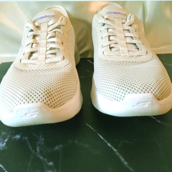 EUC ~ SKECHERS GO WALK SLIP-INS WOMENS FLEX TAUPE SIZE 9.5 - Picture 3 of 9